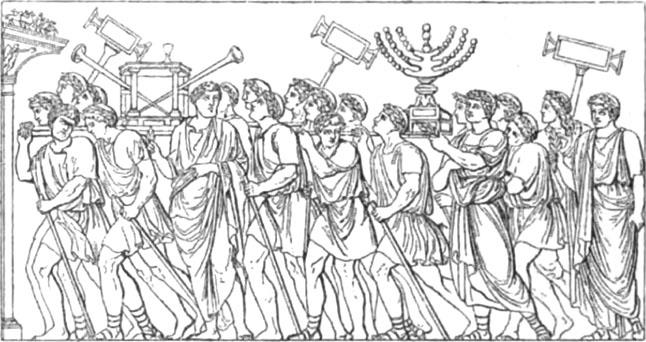 Relief vom Triumphbogen des Titus mit dem goldenen Leuchter
