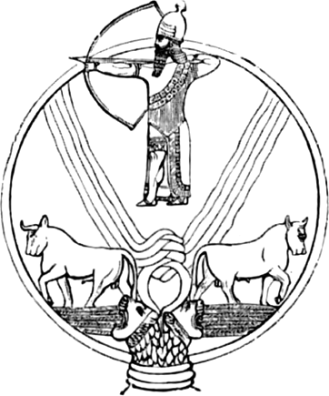 Standarte mit dem Bild Assurs
