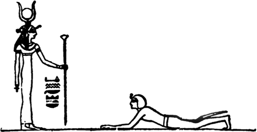 König Ptolemaios fällt vor Jftz nieder

